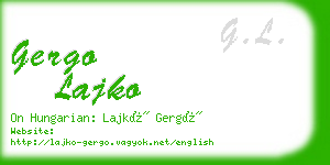 gergo lajko business card